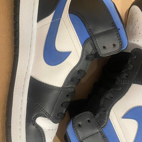 Jordan 1 Mid white black racer blue - Picture 2 of 10